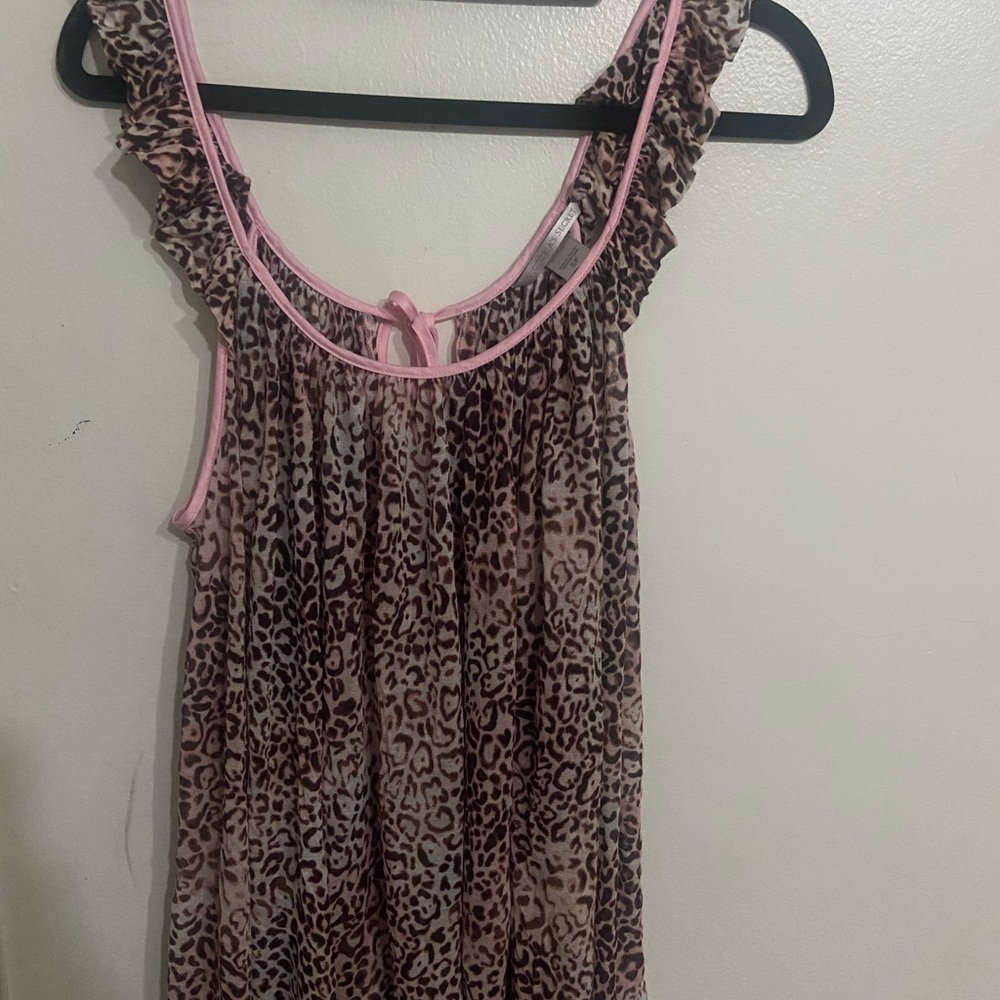 Women’s Victoria’s secret leopard sheer tank/ babydoll dress, size small